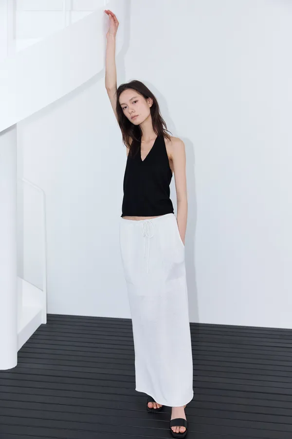 lounge knit skirt_white