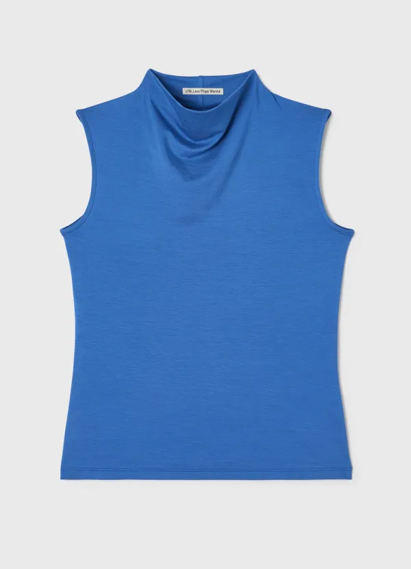 Cowl Neck Sleeveless / Blue