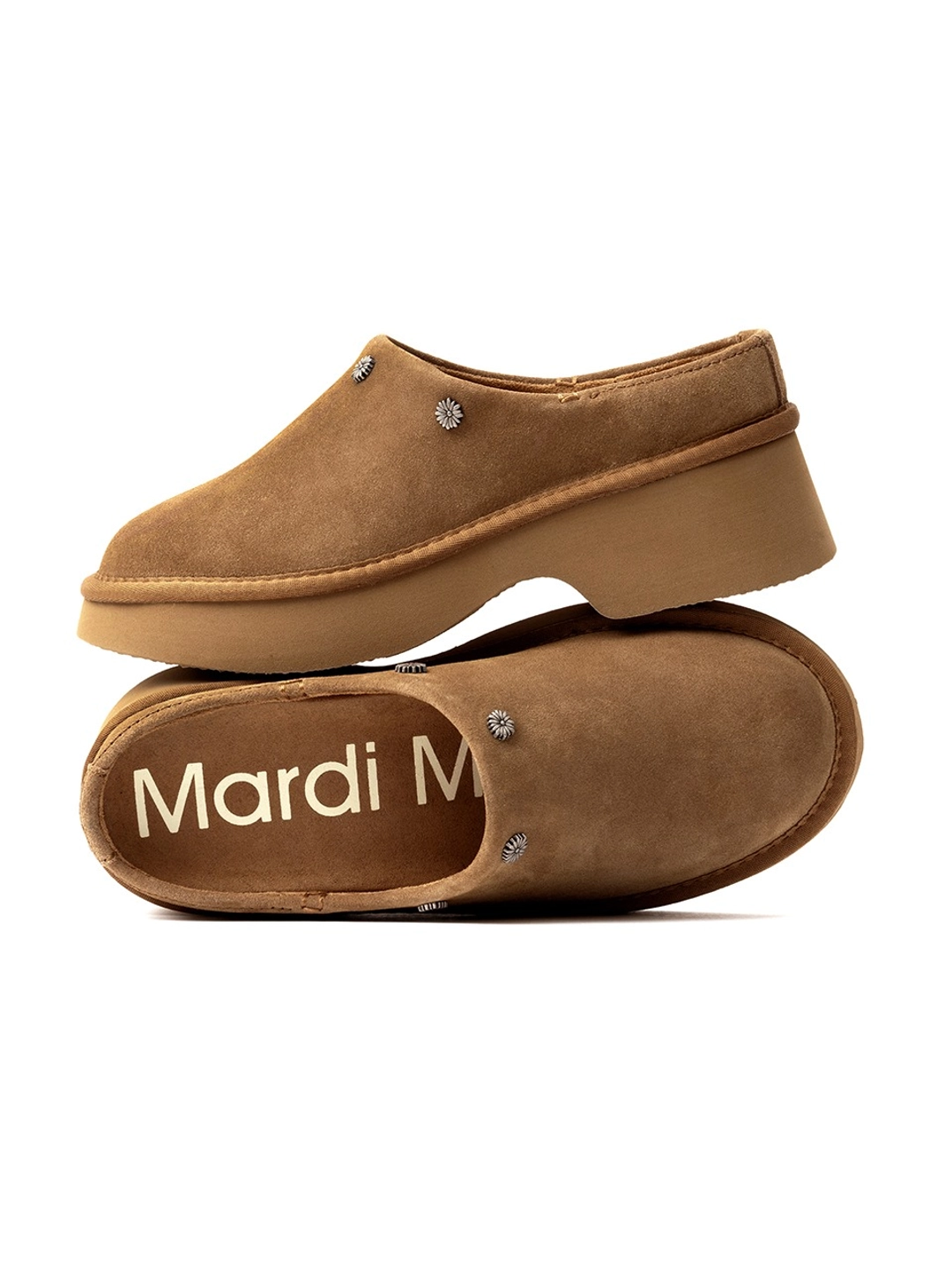 마르디 메크르디 FLOWER RIVET WINTER PLATFORM MULE II_CHESTNUT 상품 이미지 2