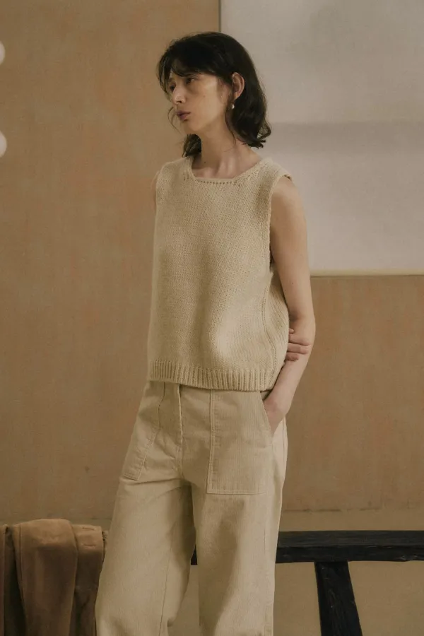 CAMDEN 2-WAY KNIT VEST_IVORY