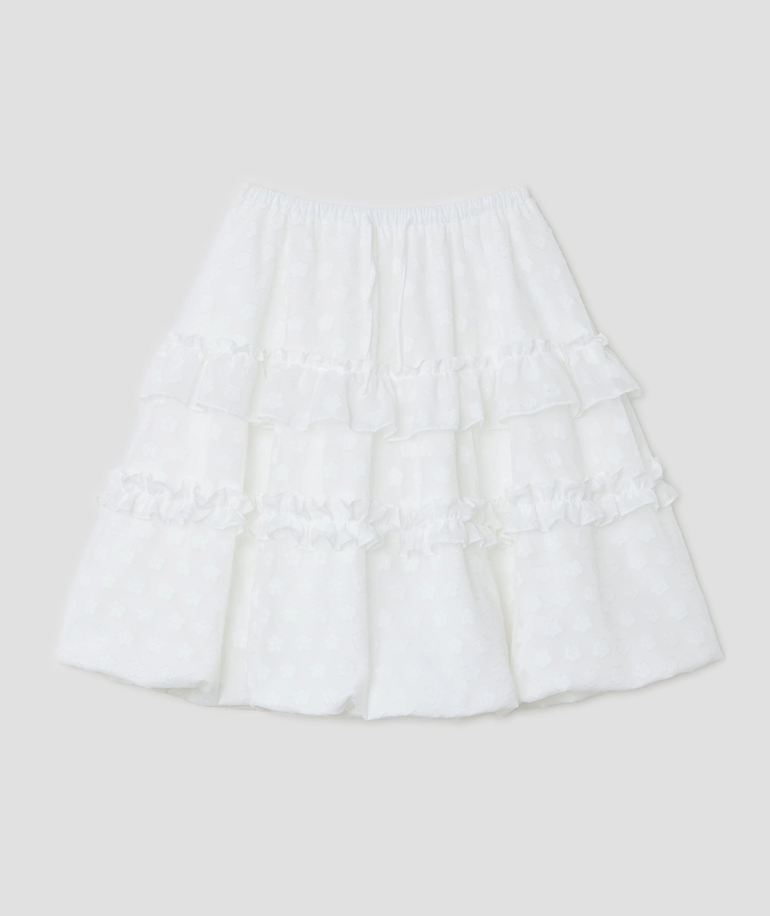 타입서비스 [2차] Layered Volume Lace Skirt [White] 상품 이미지 1