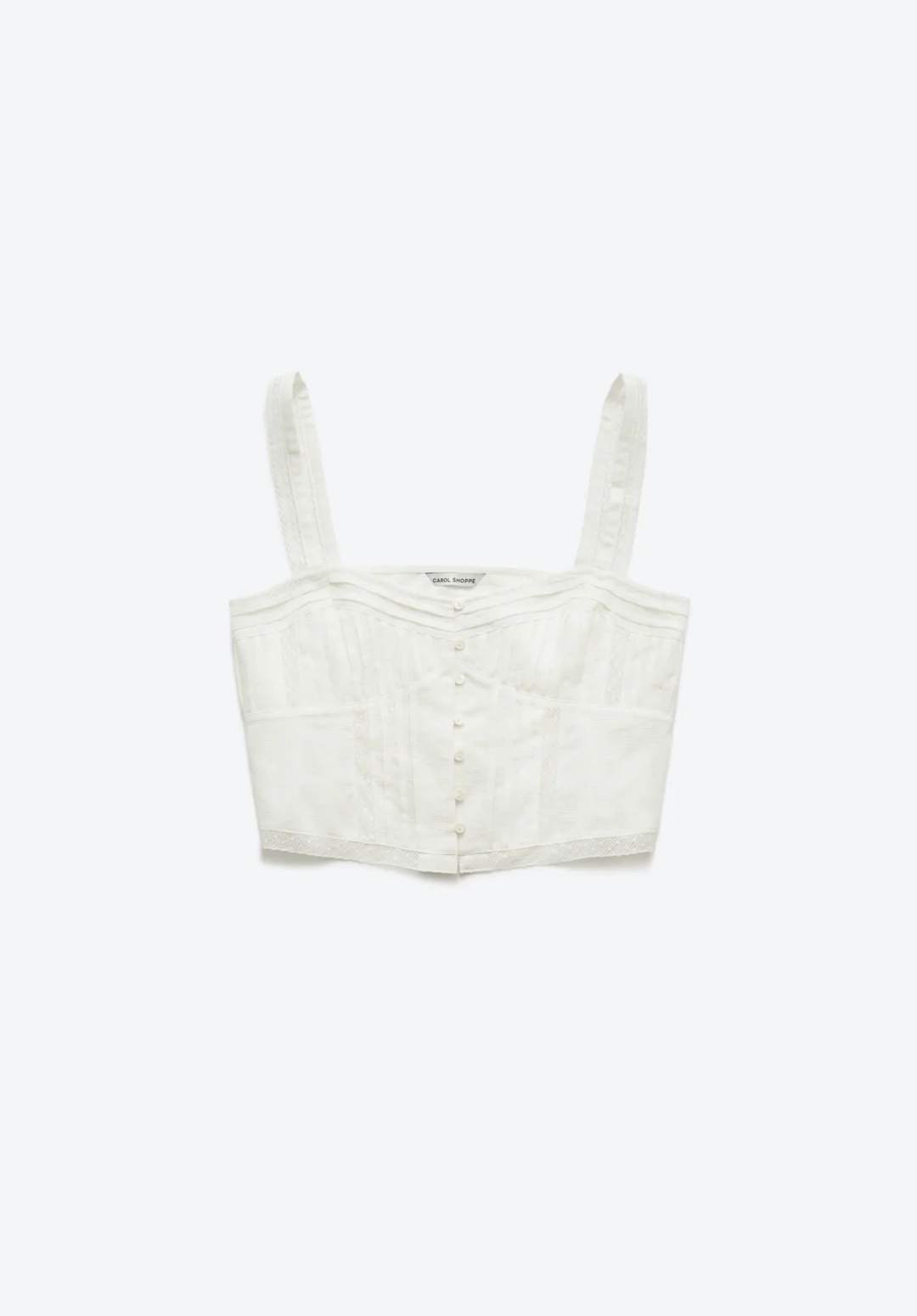캐롤쇼페 LACE PINTUCK SLEEVELESS TOP 상품 이미지 1
