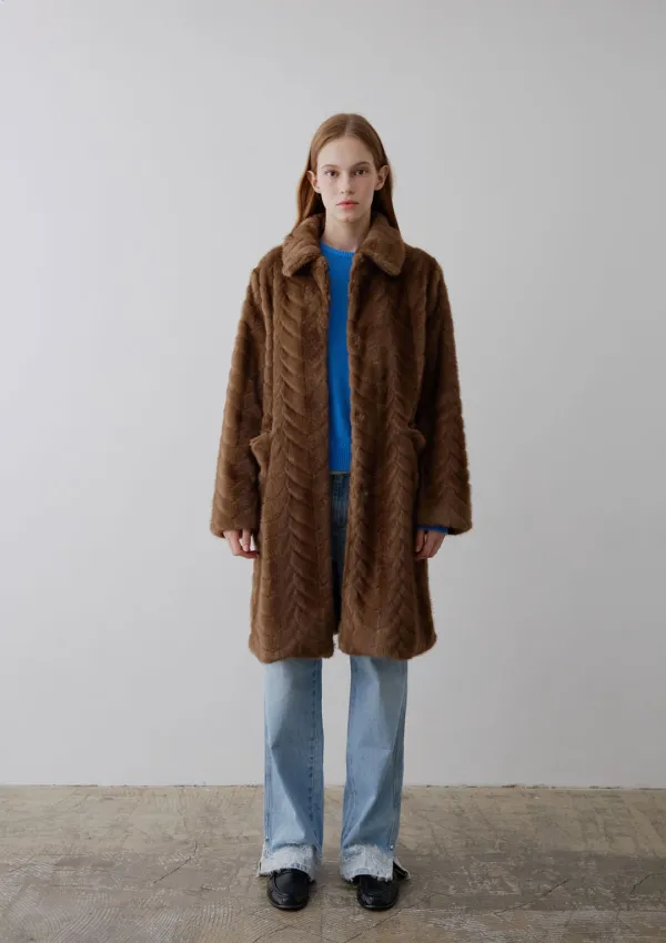 Mused French Artisan Fur Coat - Brown