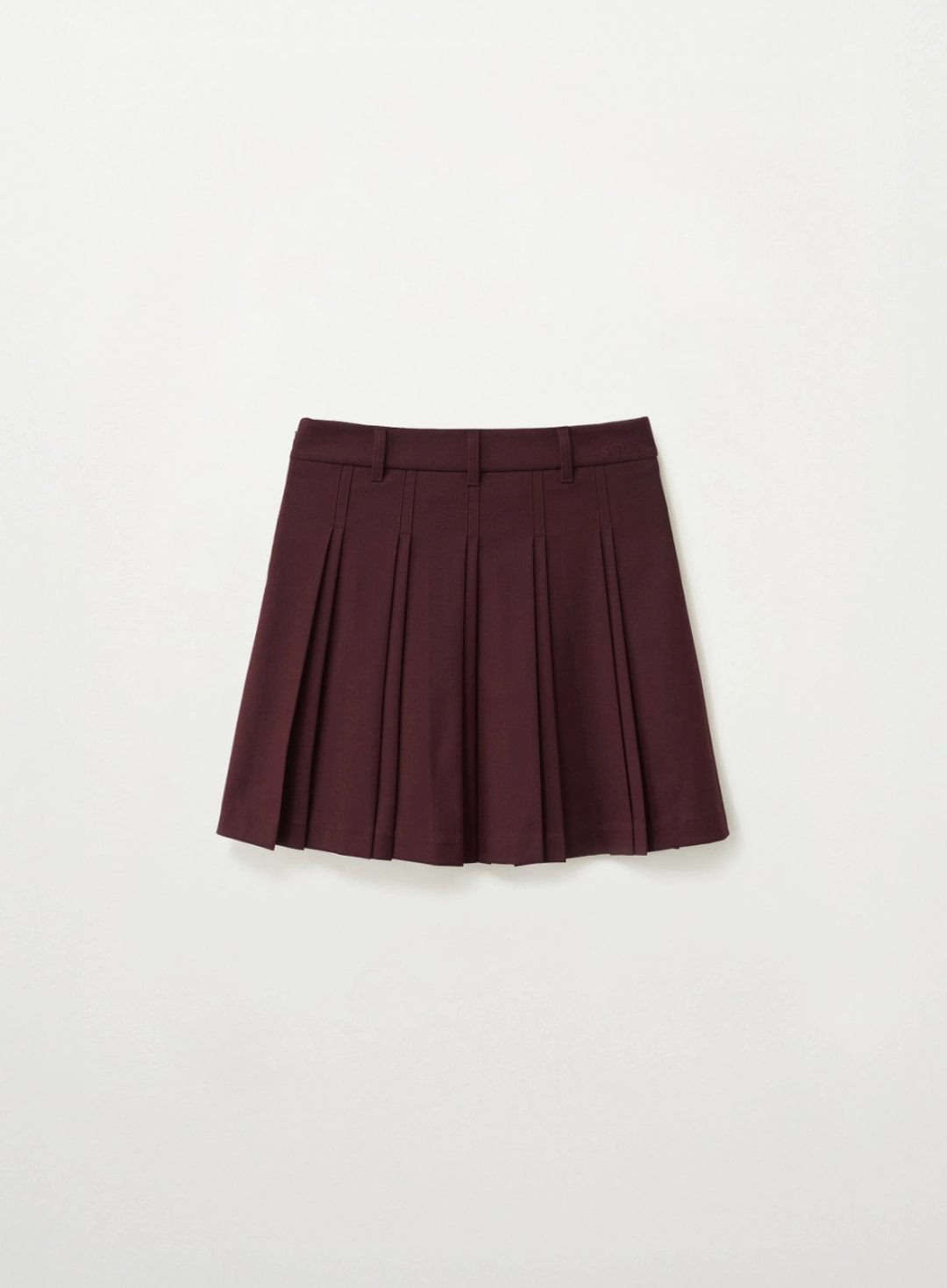 세터 [신예은 Pick] (W) Pleated Mini Skirt - Burgundy 상품 이미지 1