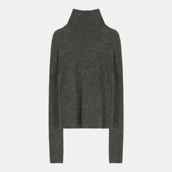 [파이널세일] kid mohair slim fit high neck pullover (charcoal)