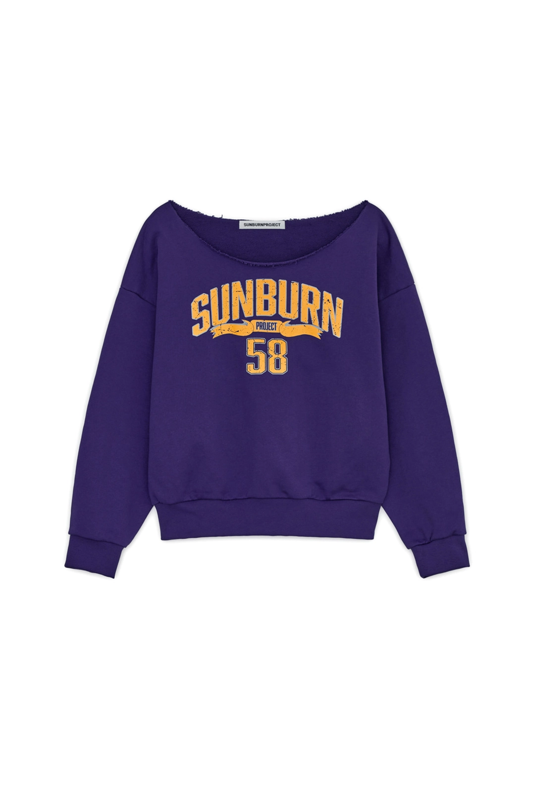 썬번프로젝트 OFF-SHOULDER SUNBURN SWEATSHIRT, PURPLE 상품 이미지 1