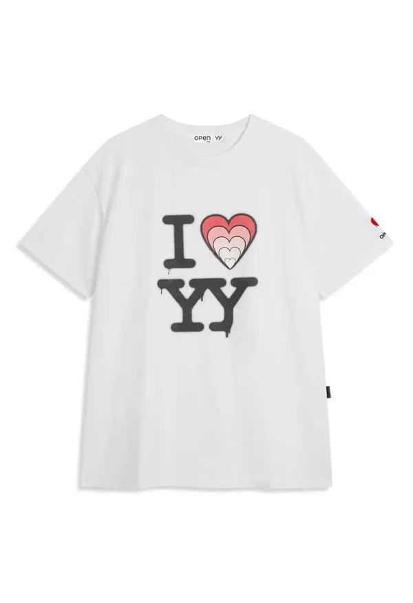 I LOVE YY BOX TEE, WHITE