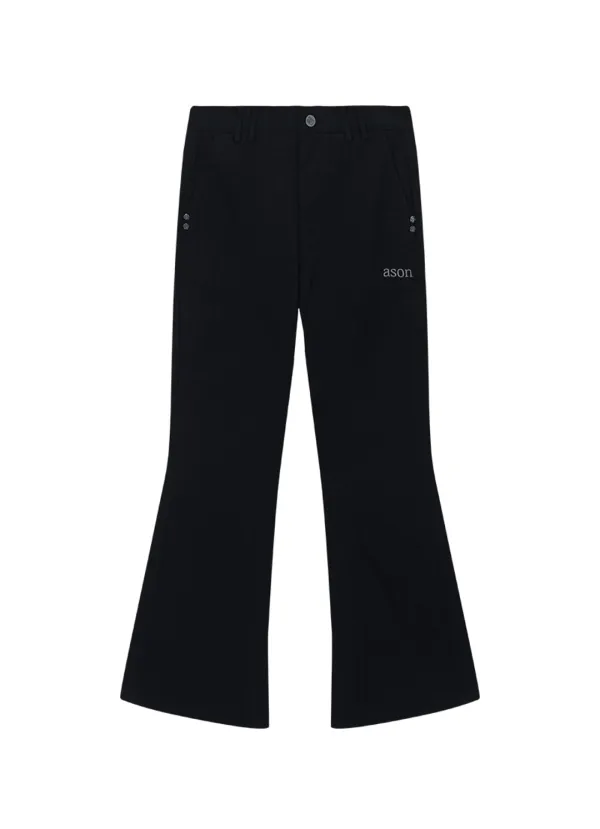 TINA TWILL PANTS / BLACK