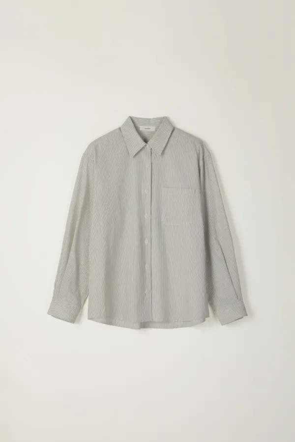 LINNEA STRIPE SHIRT_NAVY