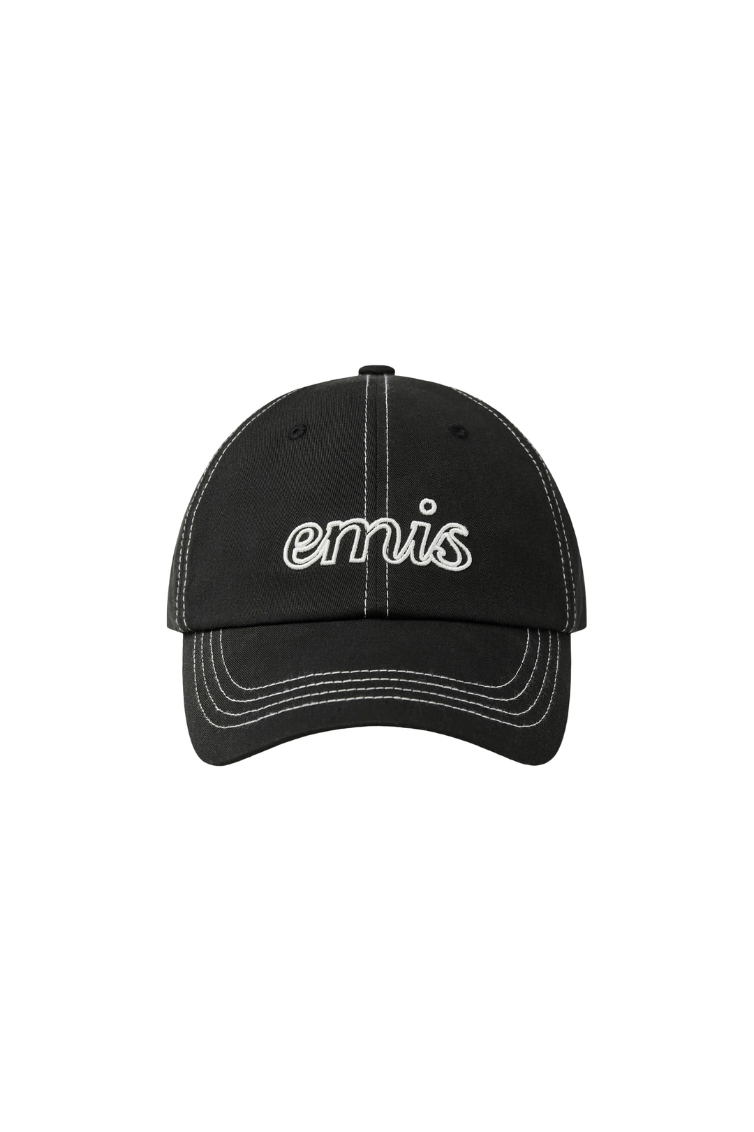 이미스 LETTERING LOGO WHITE STITCH BALL CAP-BLACK 상품 이미지 3