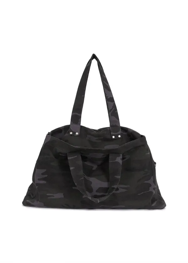 LAYERED CAMO TOTE BAG (DARK GREY)