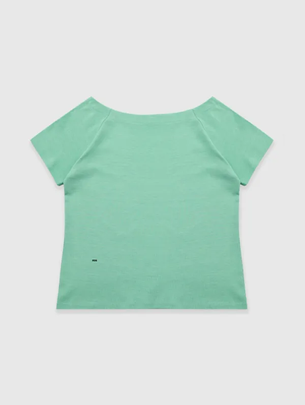 [2nd 예약주문] Tone Shoulder Tee (Opal Mint)