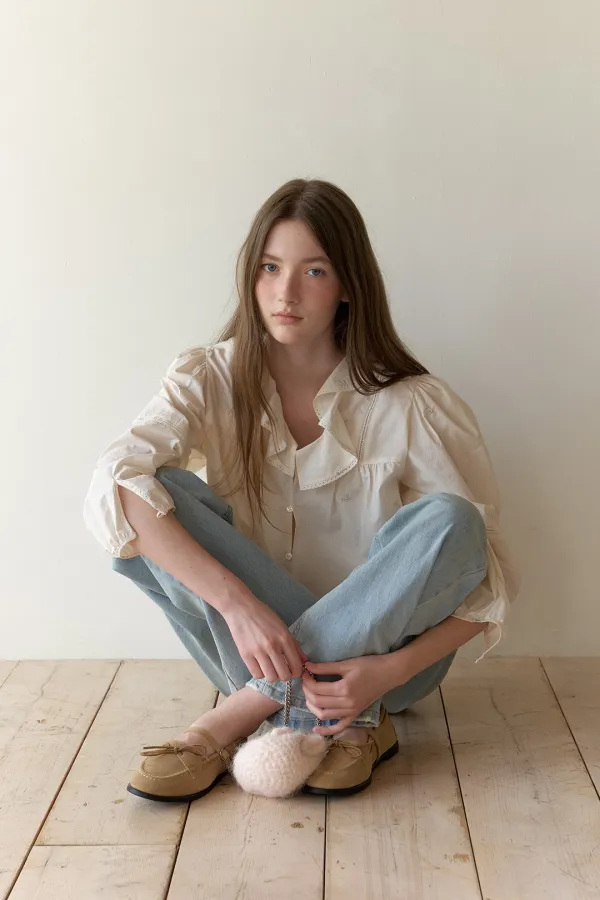 Silvery Blouse (Beige)