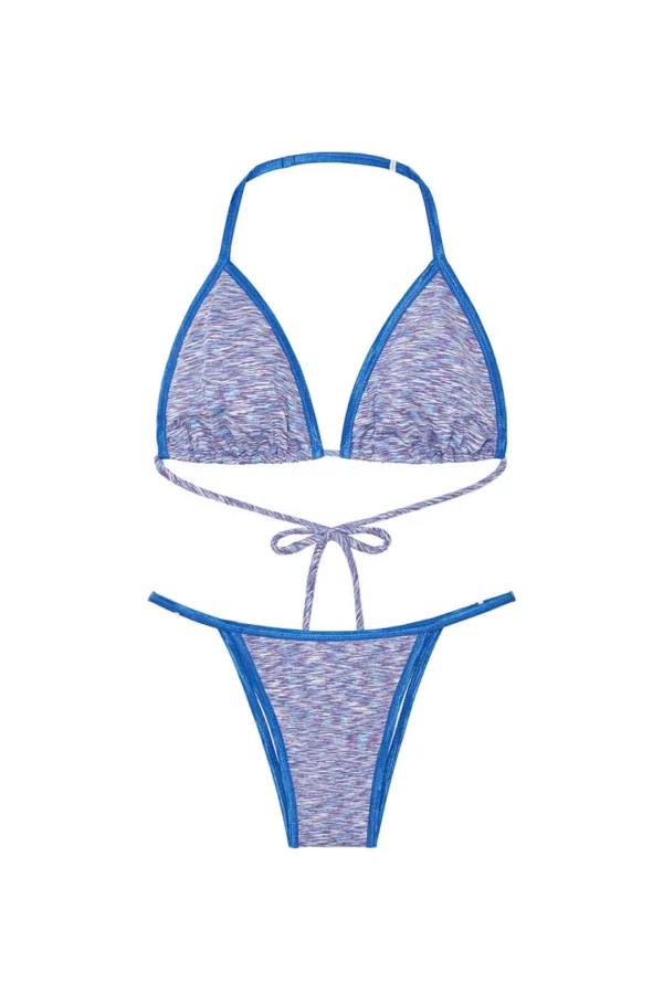 METALLIC SLUB BIKINI (BLUE)