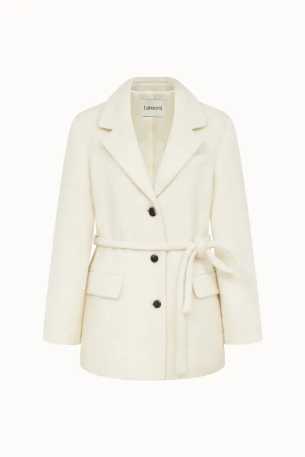 [2차 리오더]Alpaca Belted Jacket[LMBFWI25JK104]-Cream