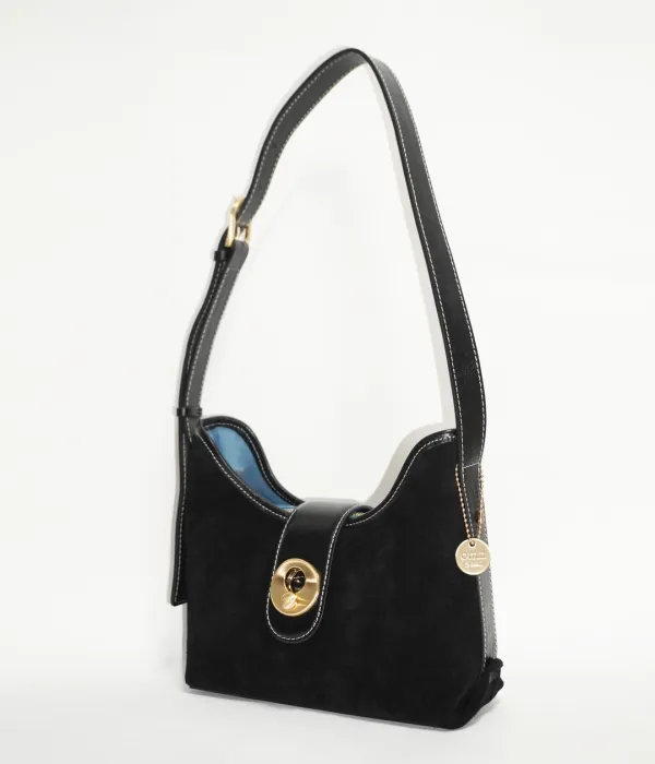 momentum tote bag(small) _Suede black