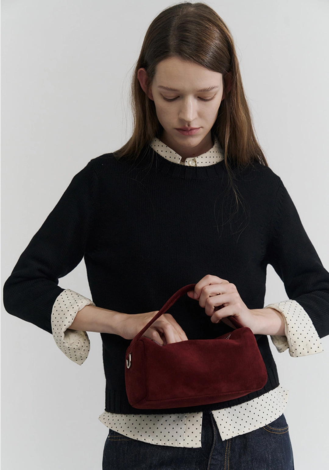 이브세이지 Suede eve bag (Red) 상품 이미지 2