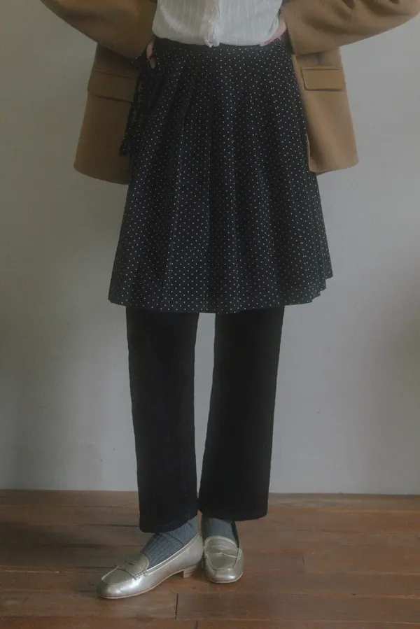 Peonit layered skirt_dot navy