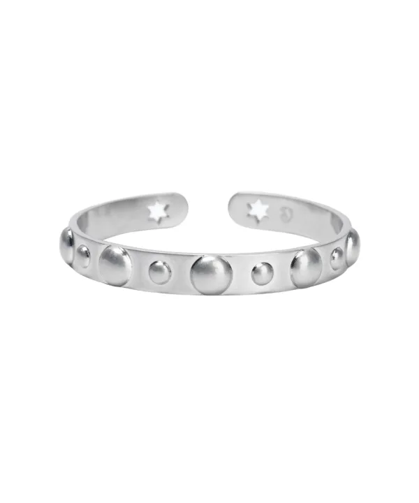 ROUNDED STUD BANGLE CHROME