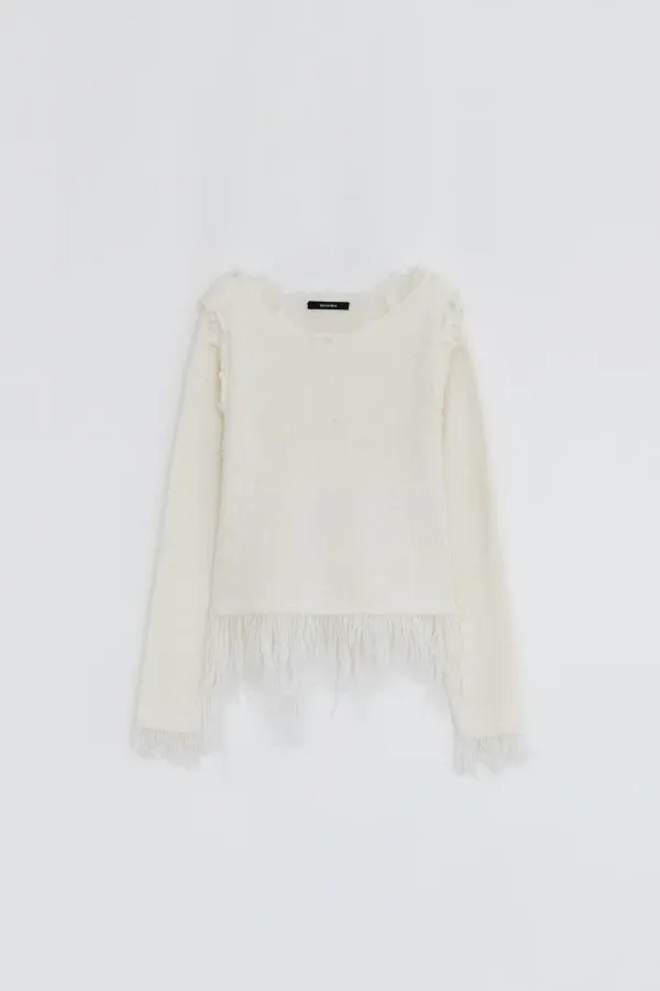 FRINGE DAMAGE KNIT