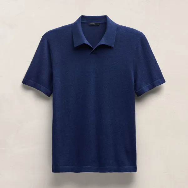 Cotton Cashmere Polo - Admiral