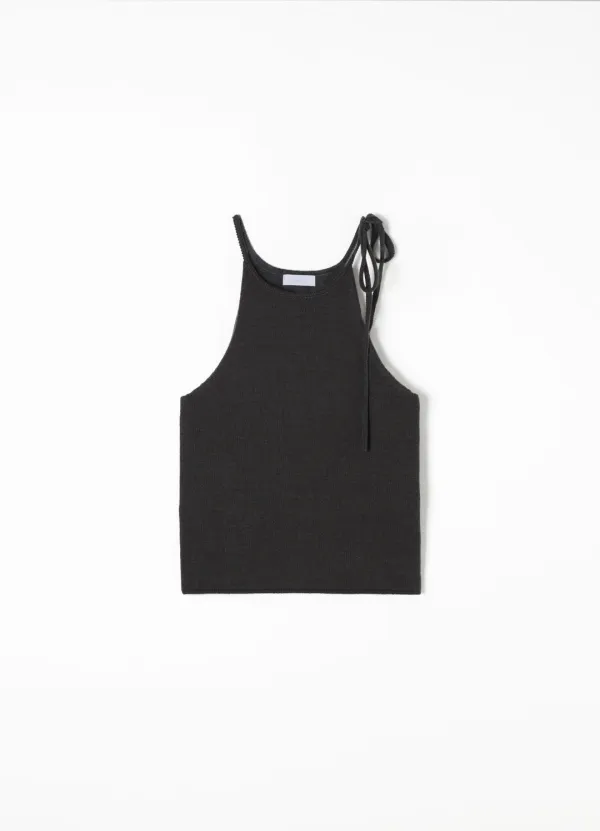 Ray Halter Knit(Charcoal)