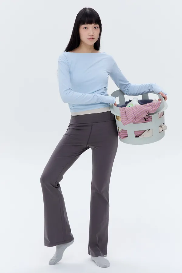 Flare Fold Pants - 3Colors