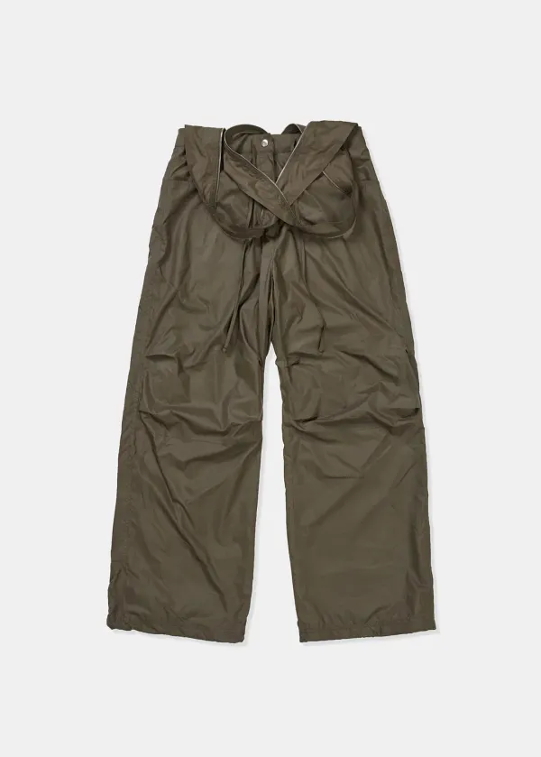 DRAWSTRING PARACHUTE TROUSERS (KHAKI)