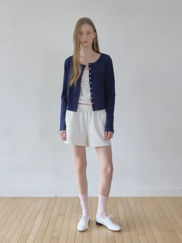 artisan cut detail shorts (white)