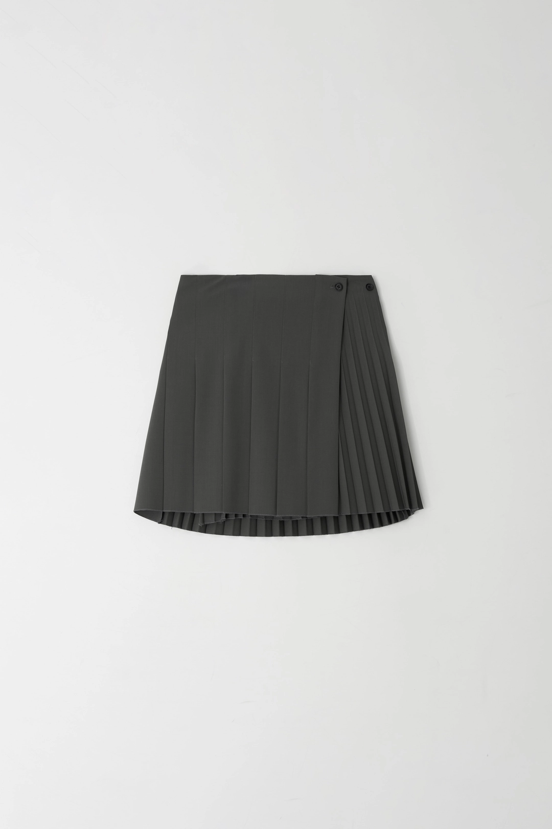 Pleated Wrap Skirt