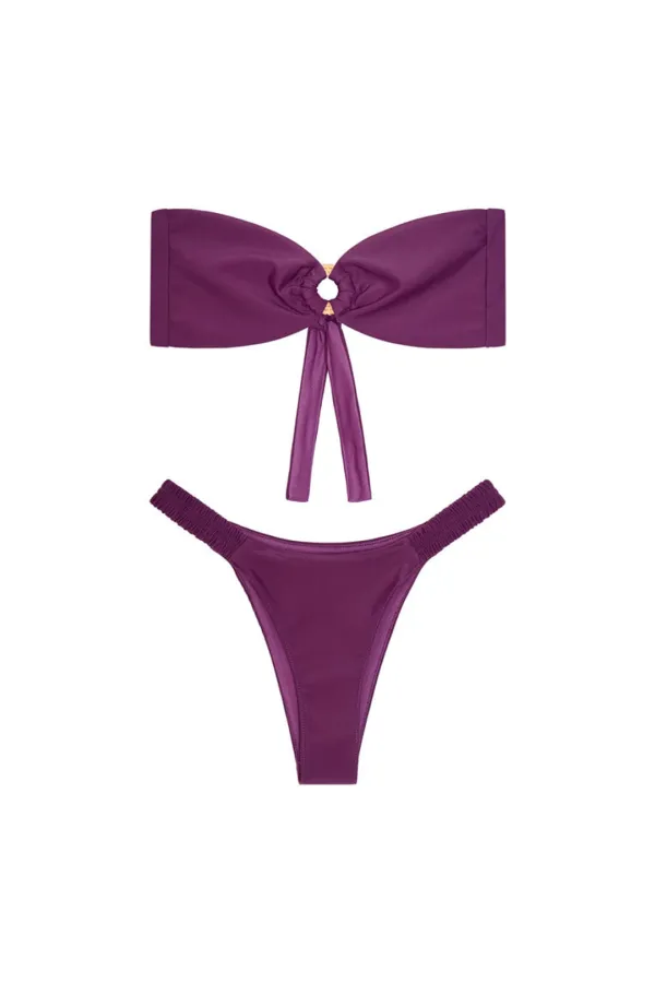 WOOD O-RING BIKINI (PURPLE)