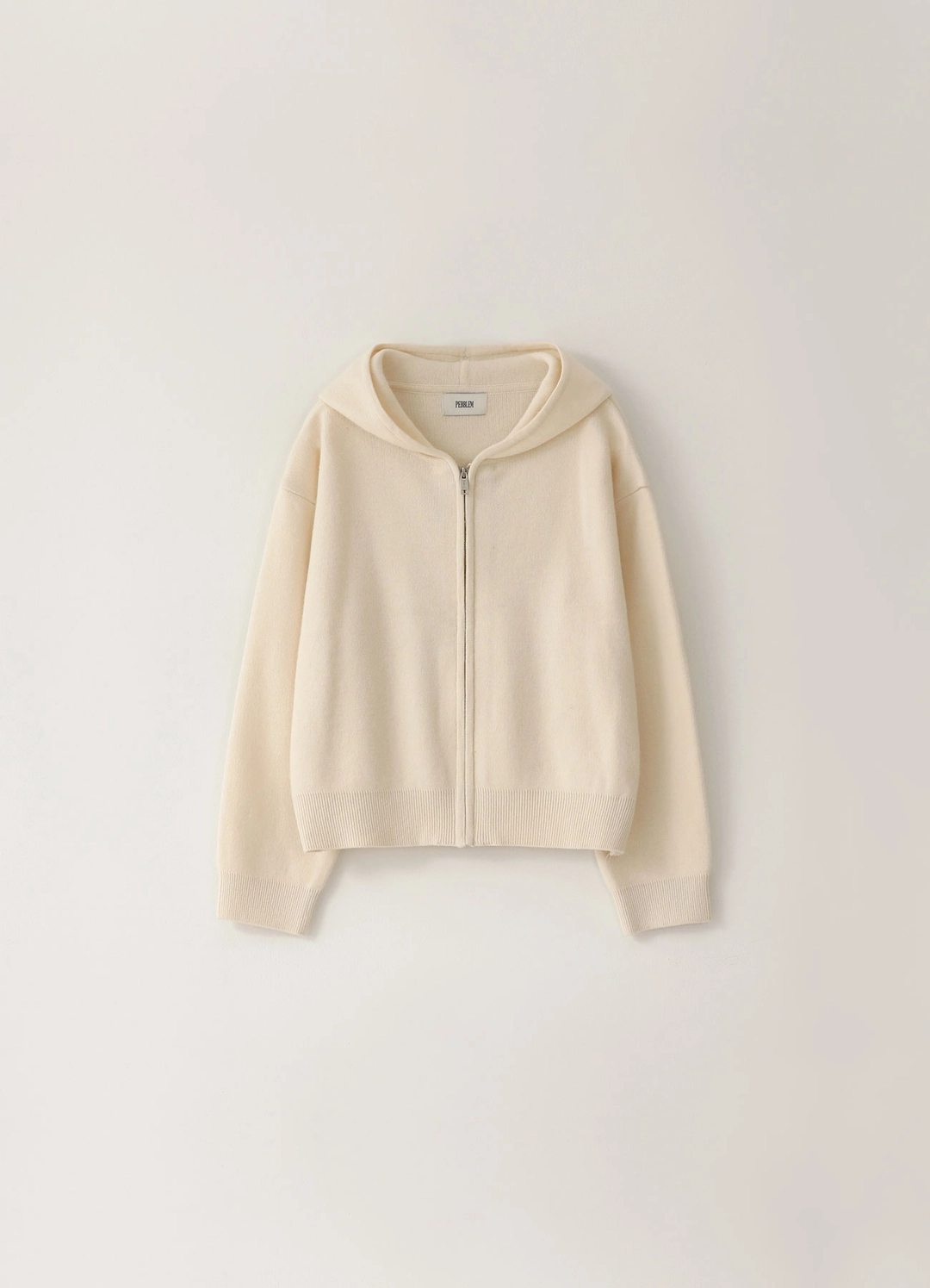 페블엠 6TH / Hooded Knit Zip-Up - Ivory 상품 이미지 1