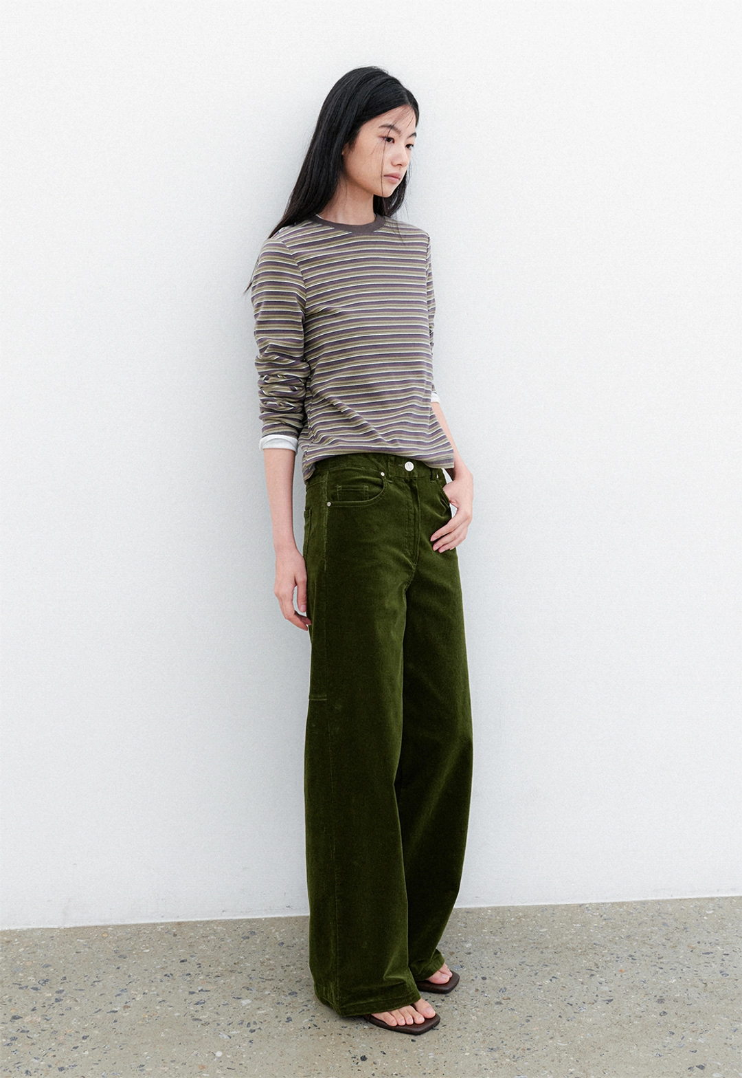 아뜰리에 나인 (T-7330)MULTI STRIPE STANDARD SLIMTEE 상품 이미지 3