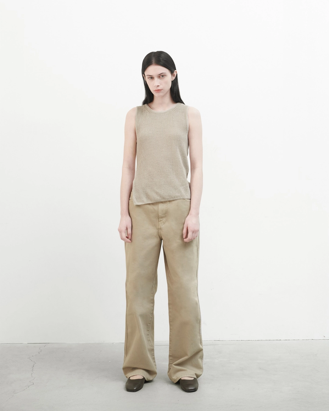 브라운야드 W Slip Sleeveless Knit, Beige 상품 이미지 2