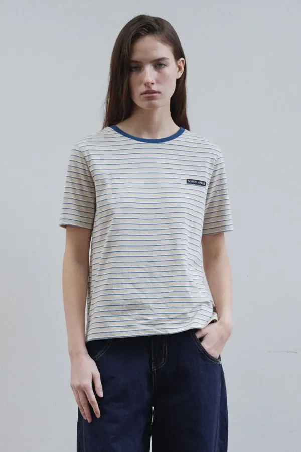 Multi Striped T-shirt, Beige