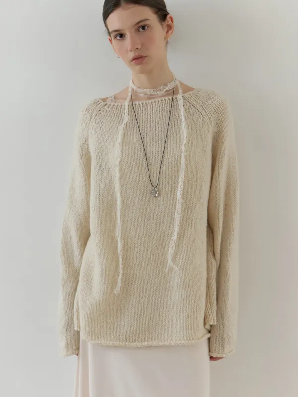 [2nd] Bonheur raglan knit (oat beige)