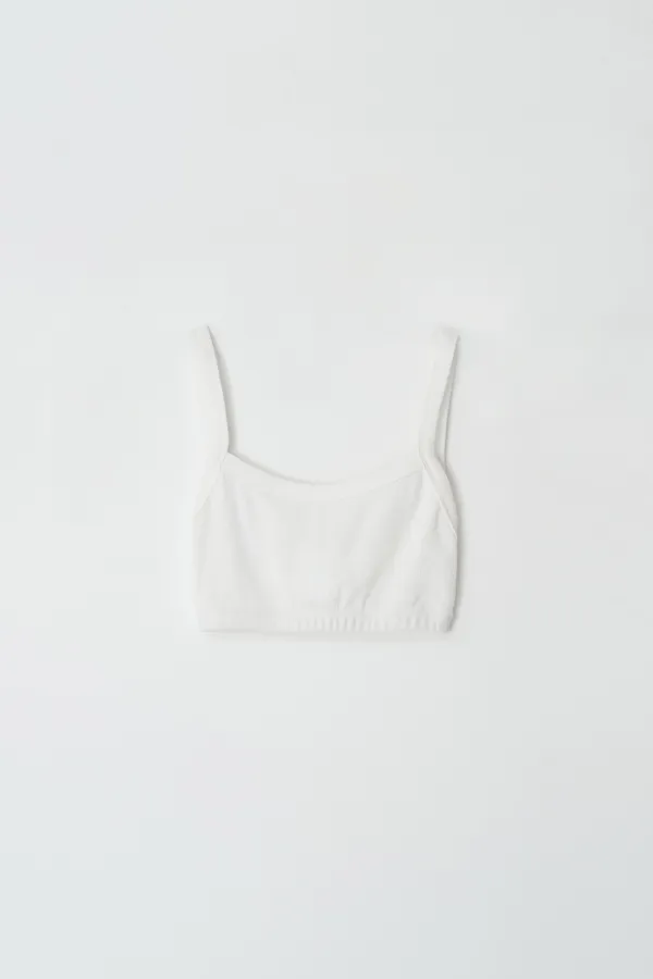 Essential rib bralette (Ivory)