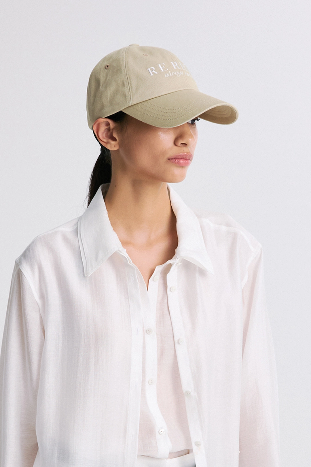 리이 EMBROIDERED LOGO CAP SAND 상품 이미지 3