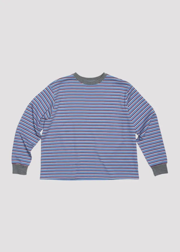 LONG SLEEVE T SHIRT FLAT LOVE BLUE STRIPE