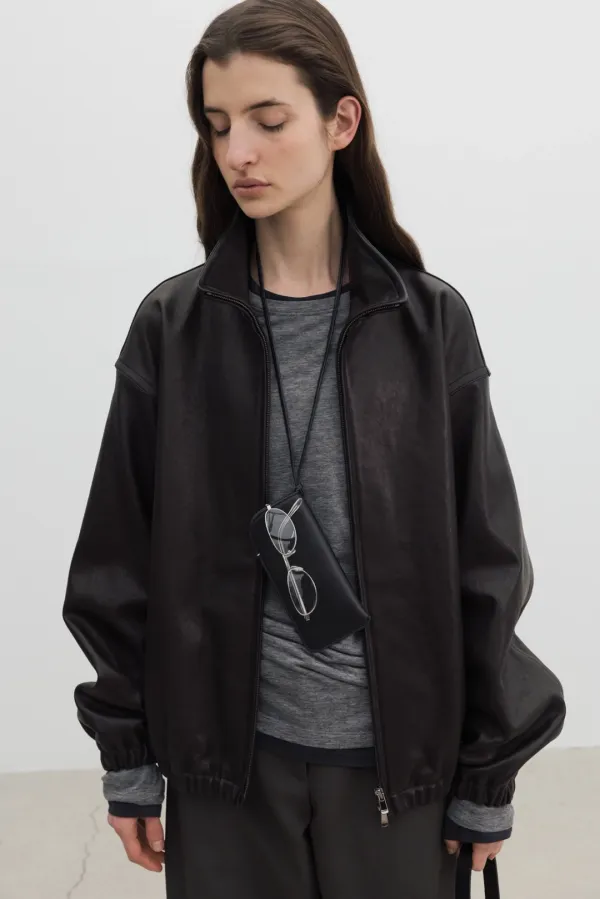 [2nd] [Exclusive] Lambskin High Neck Jumper (Black)