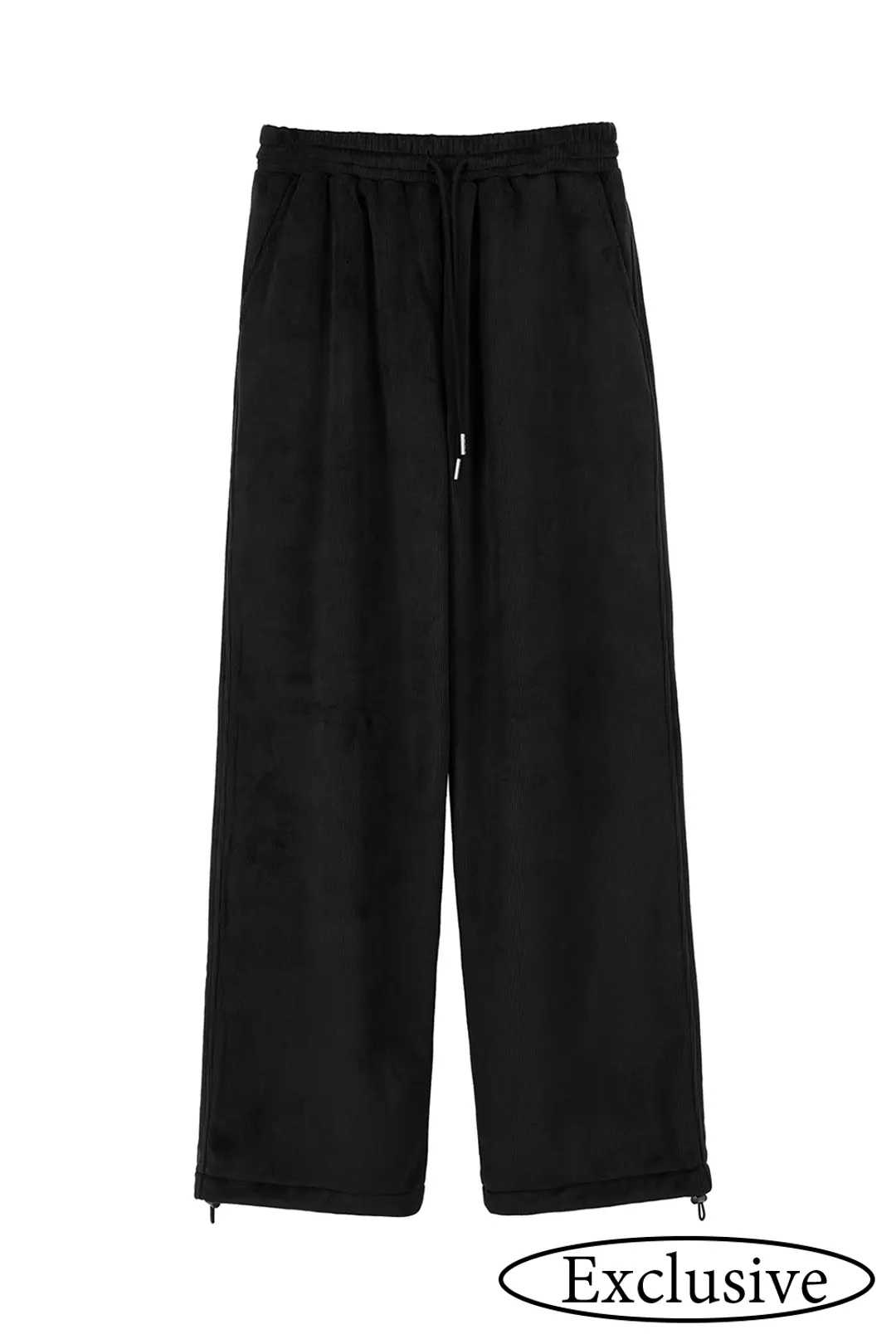오브오브 [5차] Mac Corduroy String Pants_Black 상품 이미지 1