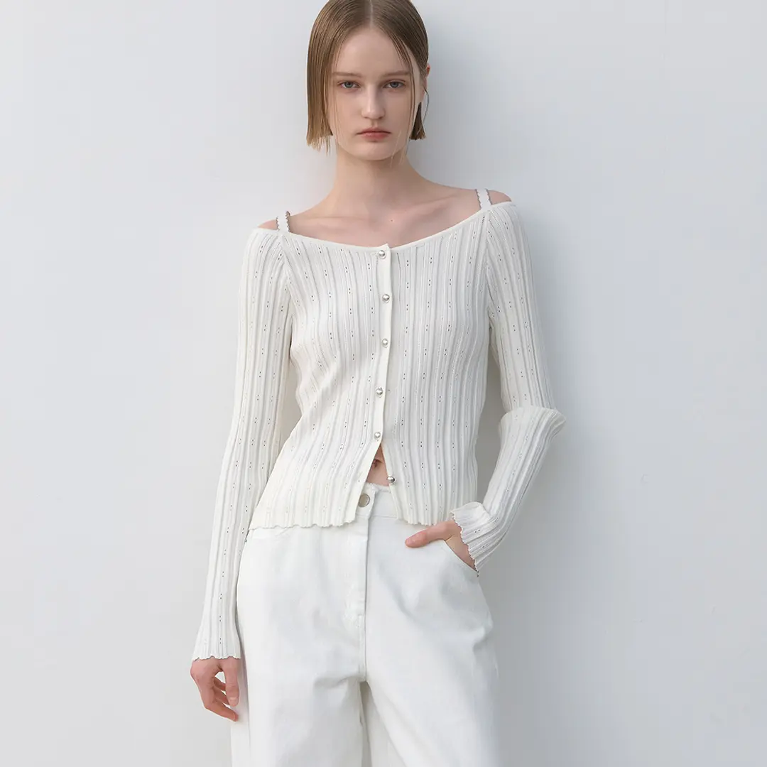 아뜰리에 나인 (T-7014)SKASHI OFF SHOULDER KNIT 상품 이미지 1