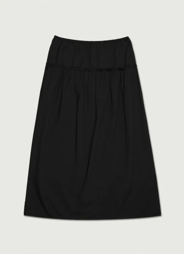 2nd/ Terrace Summer Shirring Skirt [black]