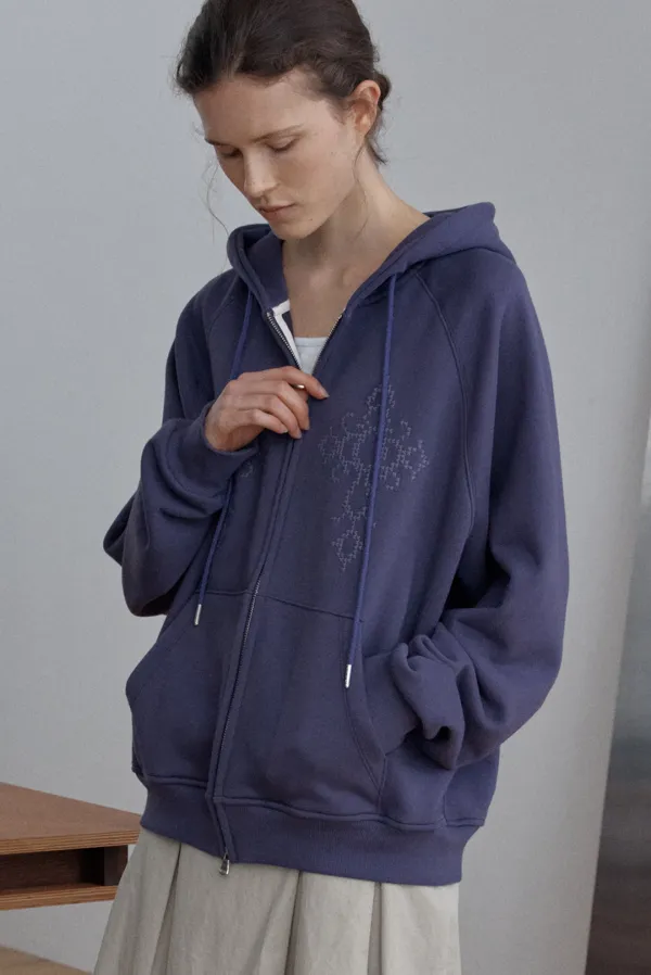 n.p hood zip-up - purple