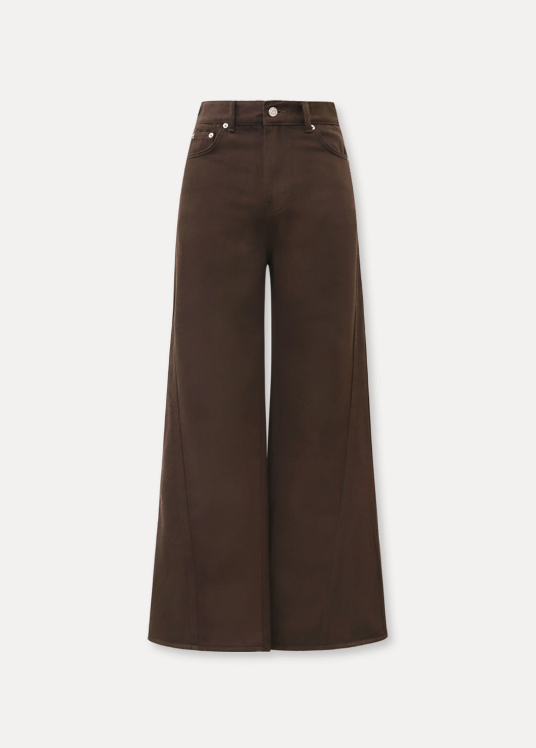 칙스라벨 CHIXLABEL H 어스 커브드라인 데님 - Brown 상품 이미지 2
