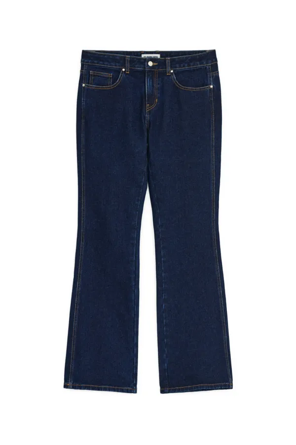 STRAIGHT SLIM DENIM PANTS, BLUE