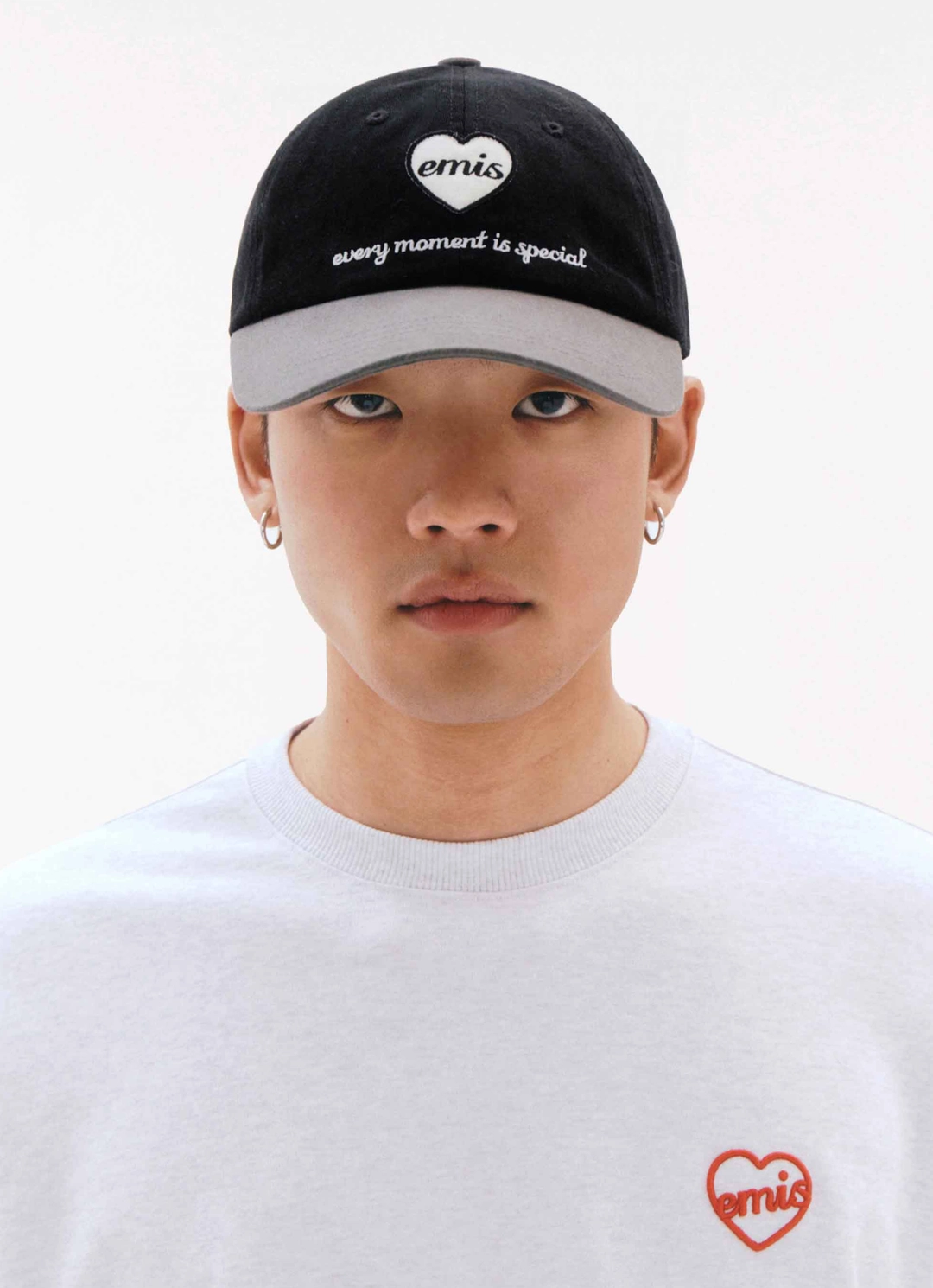 이미스 HEART WAPPEN TONE ON TONE BALL CAP-BLACK 상품 이미지 2
