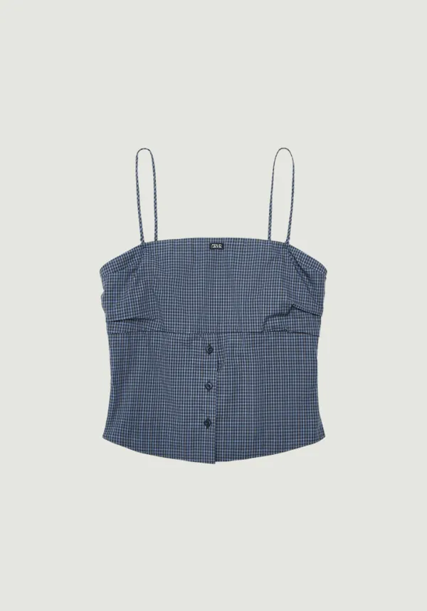 BLAINE CHECK SLEEVELESS