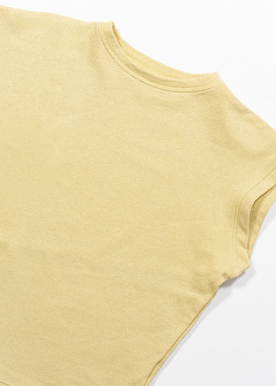 생긴 GLITTER DOUBLE NECK VEST - YELLOW 상품 이미지 3