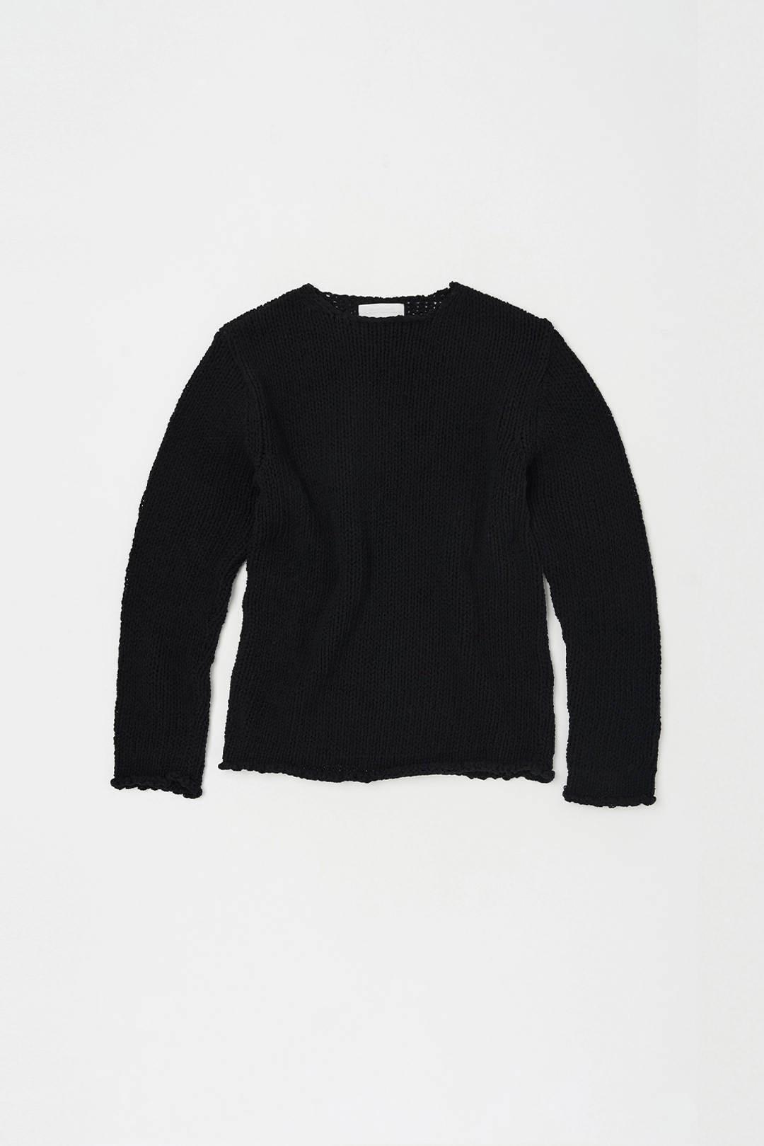 낫띵에브리띵 RELAXED COTTON SWEATER IN BLACK 상품 이미지 1